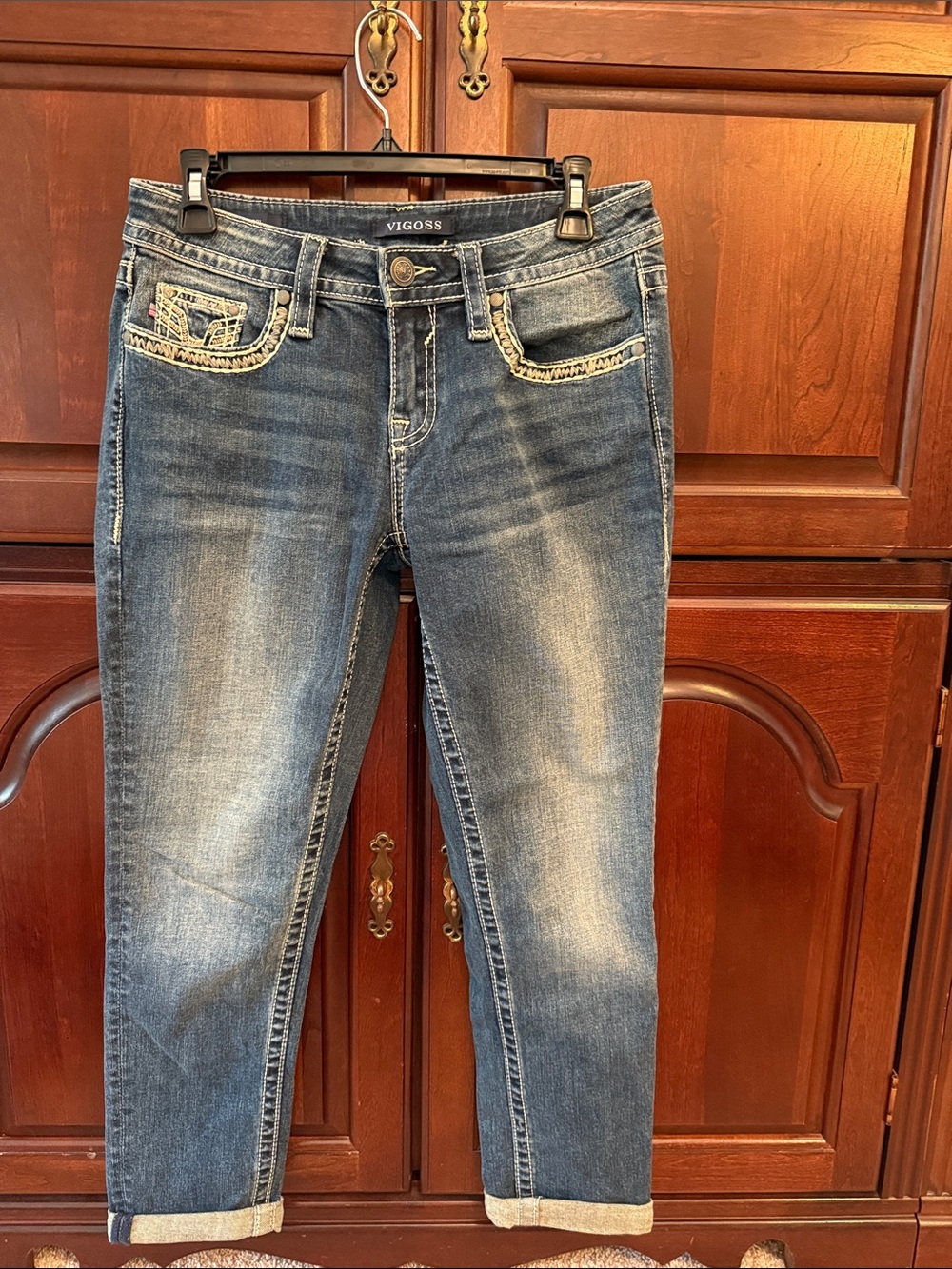Vigoss Women's Blue Washed Slim Jeans